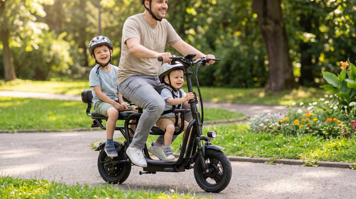 3-Seat E-Bikes Explained: Riding With Two Kids Safely and Comfortably