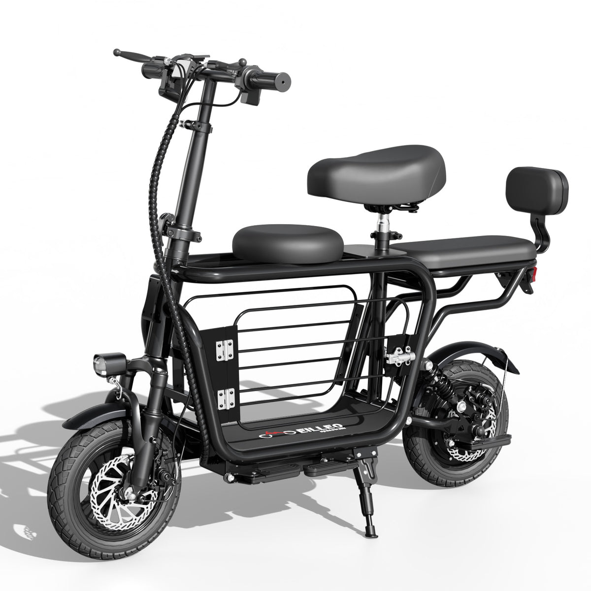 Eilleo Electric Scooter with 3 Seats & Dog Basket