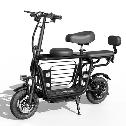EILLEO US12 | 750W Electric Scooter with Seat – Pet-Friendly, 20-Mile Range, Storage Basket