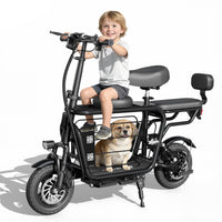 EILLEO Electric Scooter with 3 Seats & Dog Basket