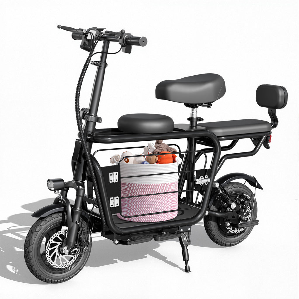 Eilleo Electric Scooter with 3 Seats & Dog Basket