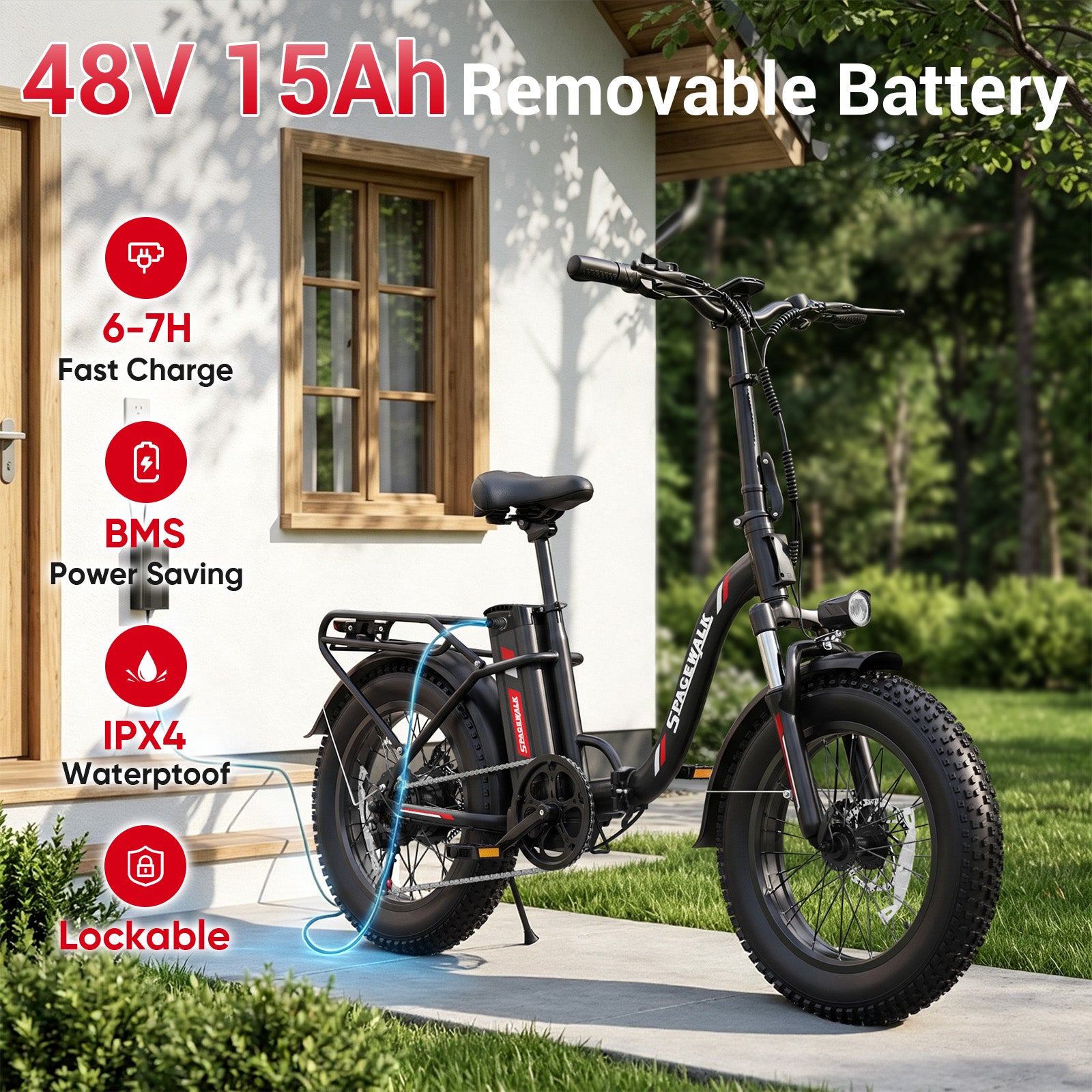 Spacewalk V400 Foldable V-Frame Commuter E-Bike