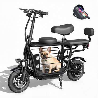 EILLEO US12 | 750W Electric Scooter with Seat – Pet-Friendly, 20-Mile Range, Storage Basket