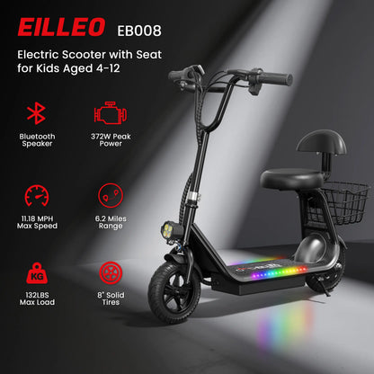 EILLEO Q1 Electric Scooter for Kids with Seat