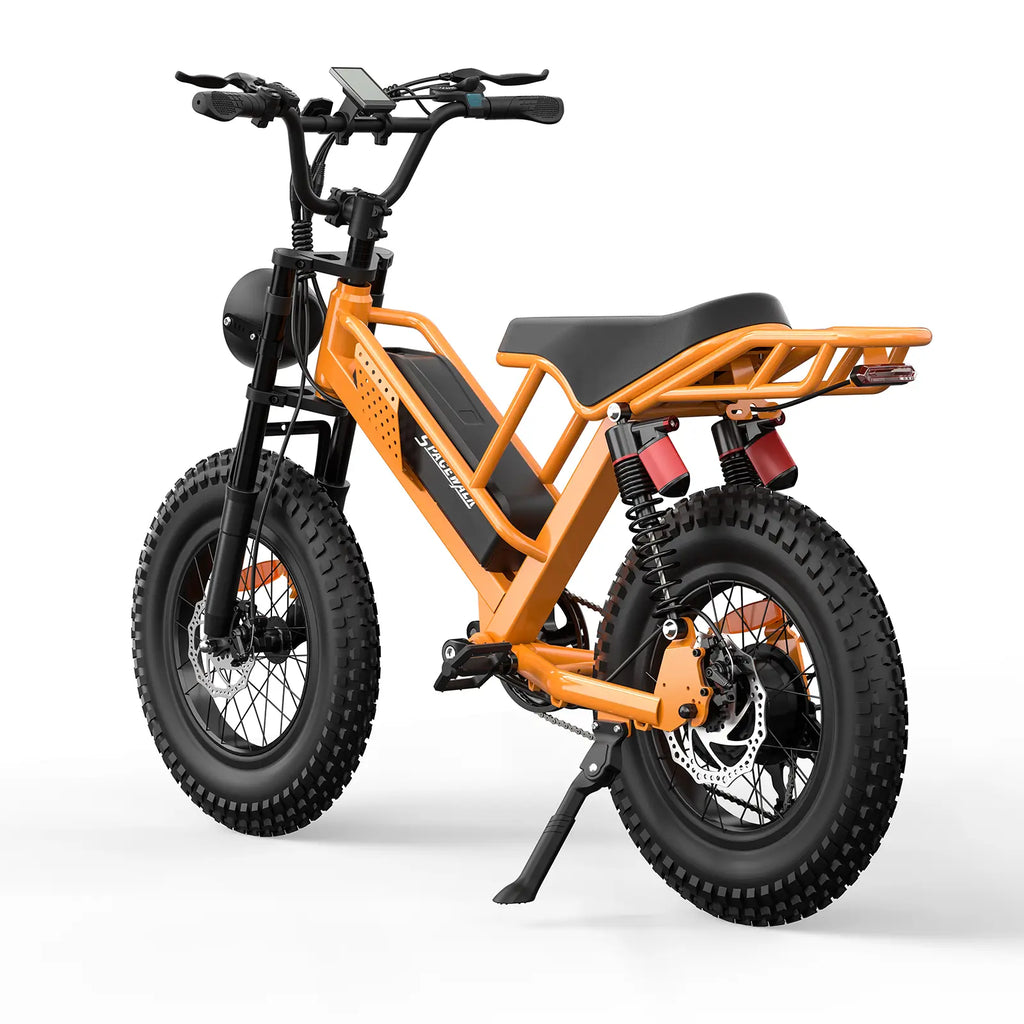 Eilleo SpaceWalk M7 in orange electric bike.